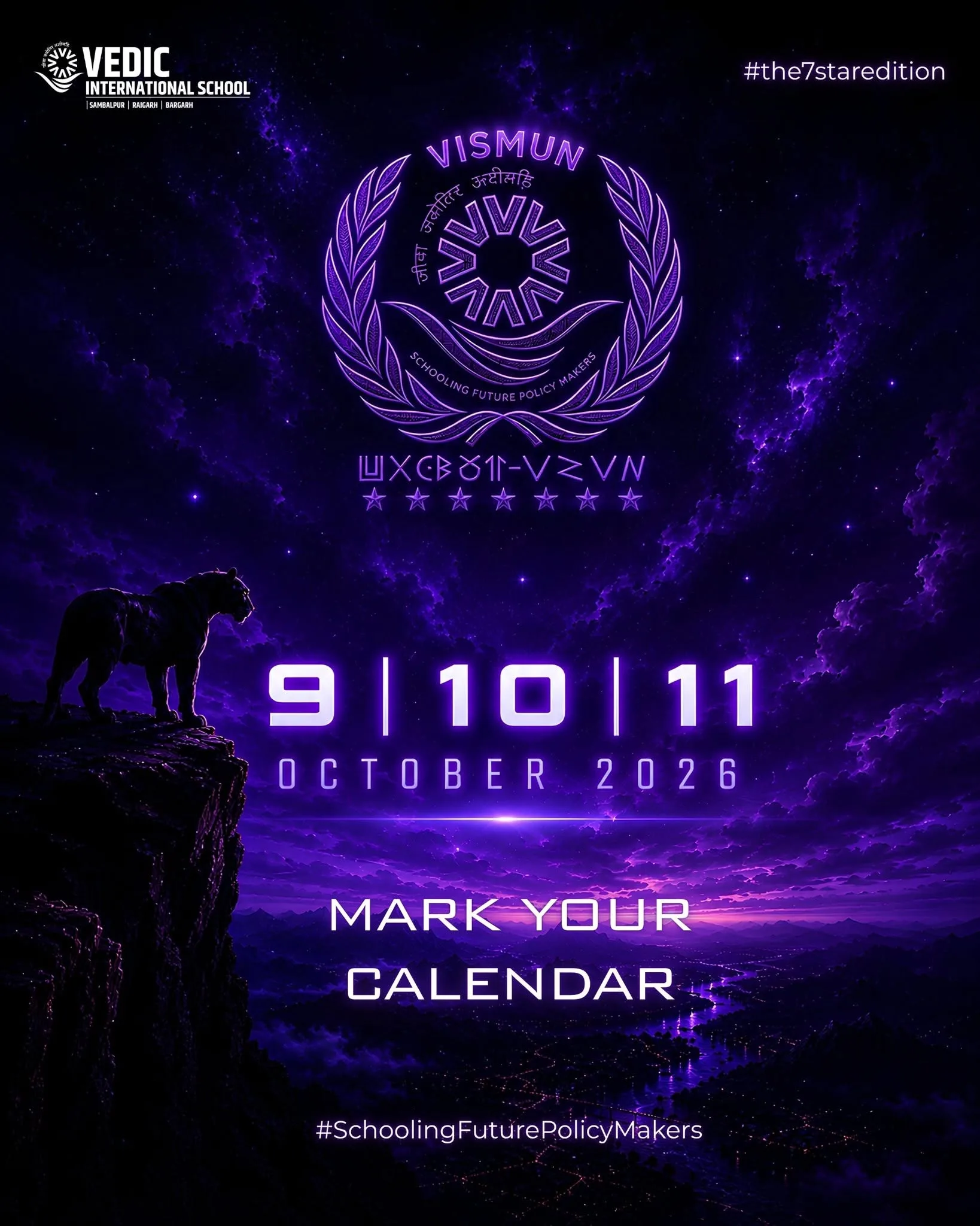 The 𝟕𝐭𝐡 𝐄𝐝𝐢𝐭𝐢𝐨𝐧 𝐨𝐟 𝐕𝐈𝐒𝐌𝐔𝐍 is officially set to take place on:- 𝟗𝐭𝐡- 𝟏𝟏𝐭𝐡 𝐎𝐜𝐭𝐨𝐛𝐞𝐫 𝟐𝟎𝟐𝟔 𝐕𝐞𝐝𝐢𝐜 𝐈𝐧𝐭𝐞𝐫𝐧𝐚𝐭𝐢𝐨𝐧𝐚𝐥 𝐒𝐜𝐡𝐨𝐨𝐥, 𝐒𝐚𝐦𝐛𝐚𝐥𝐩𝐮𝐫, 𝐎𝐝𝐢𝐬𝐡𝐚